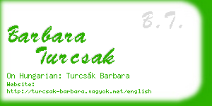 barbara turcsak business card